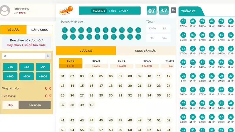 Cách chơi Keno Vietlott trực tuyến