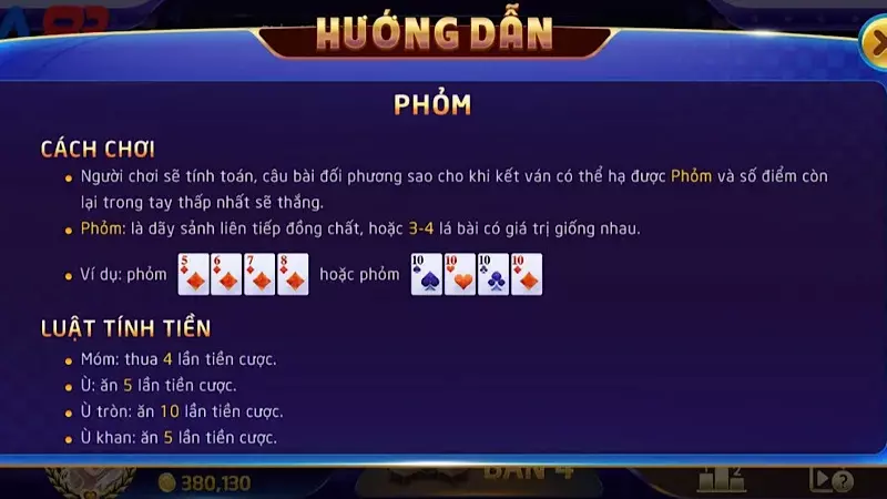 Cách chơi Phỏm Đại Cát